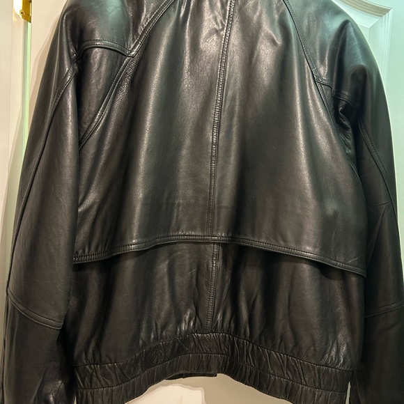 Andrew Marc Leather bomber jacket Large - Picture 3 of 5